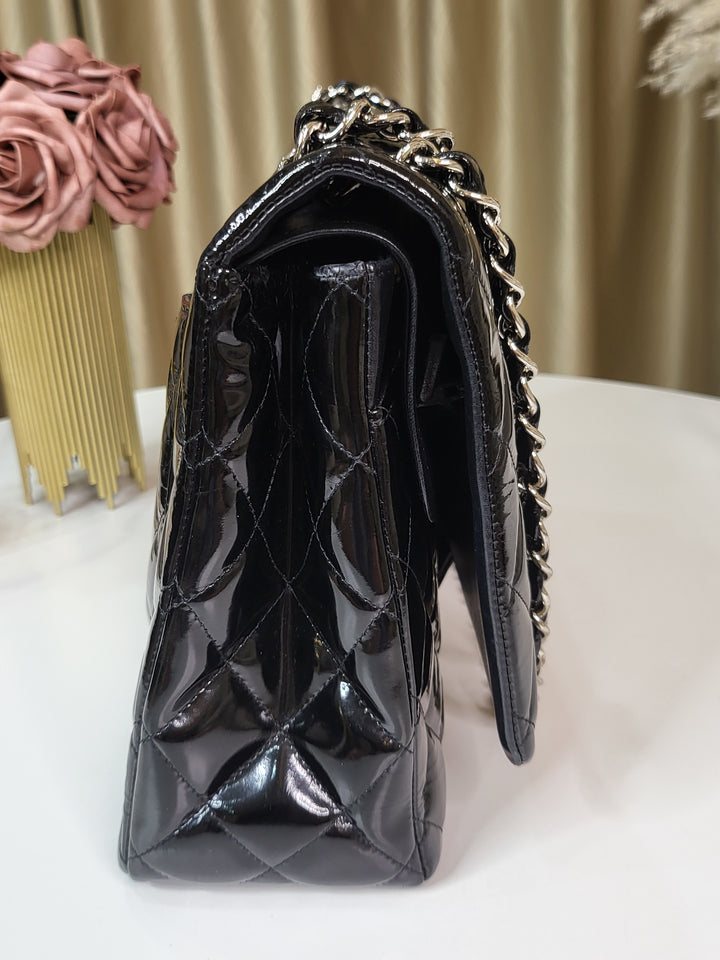 Chanel Patent Maxi Double Flap
