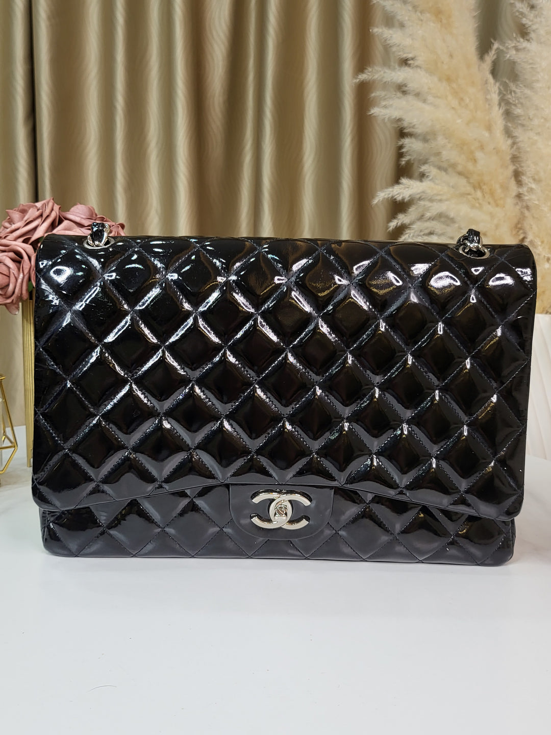 Chanel Patent Maxi Double Flap