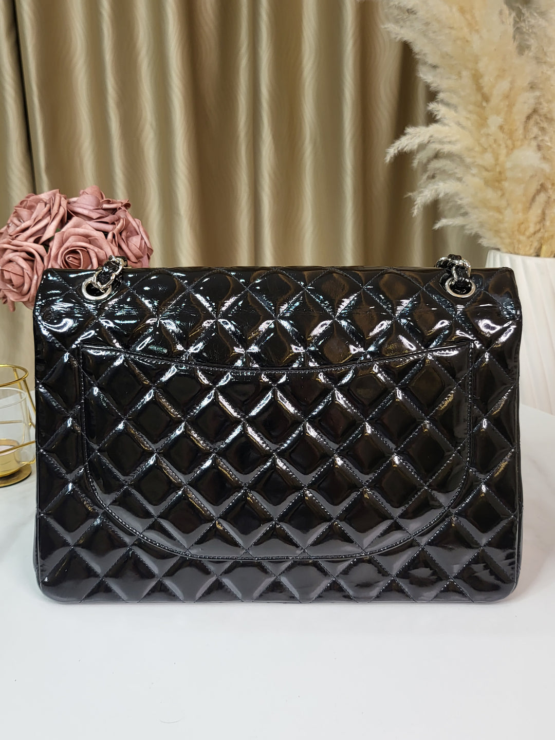 Chanel Patent Maxi Double Flap