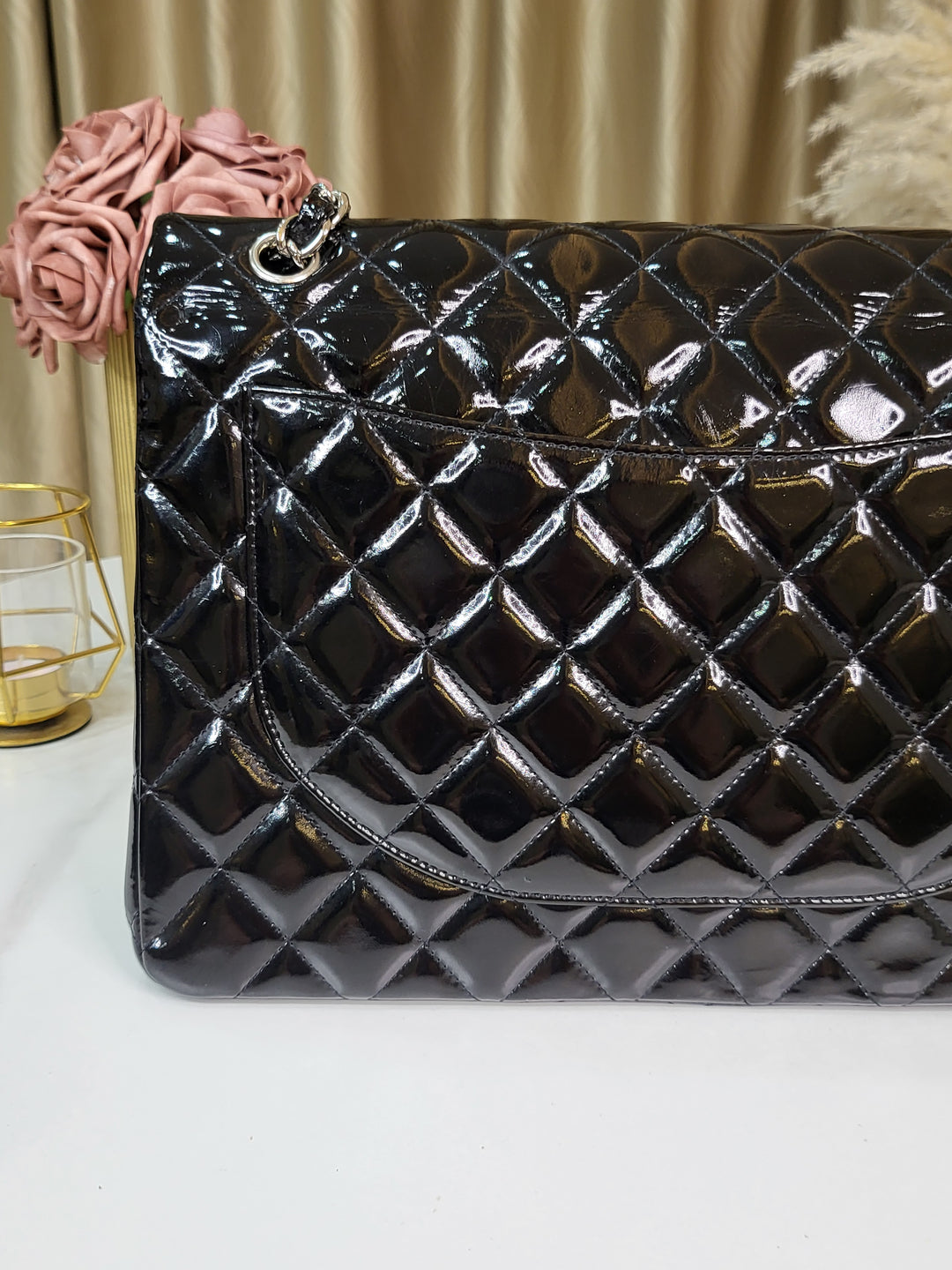 Chanel Patent Maxi Double Flap