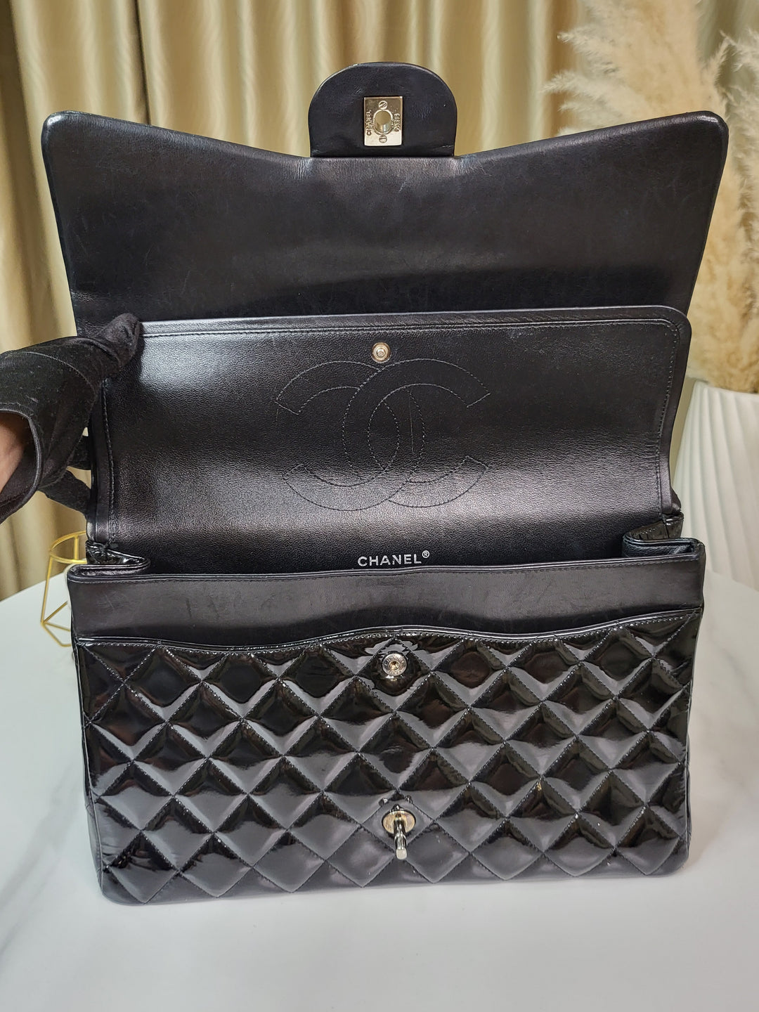 Chanel Patent Maxi Double Flap