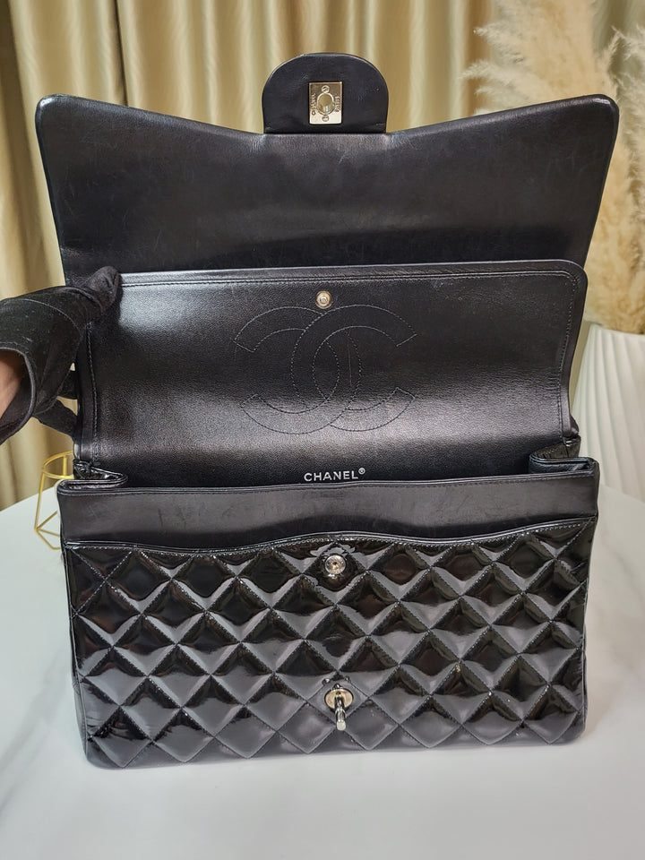 Chanel Patent Maxi Double Flap