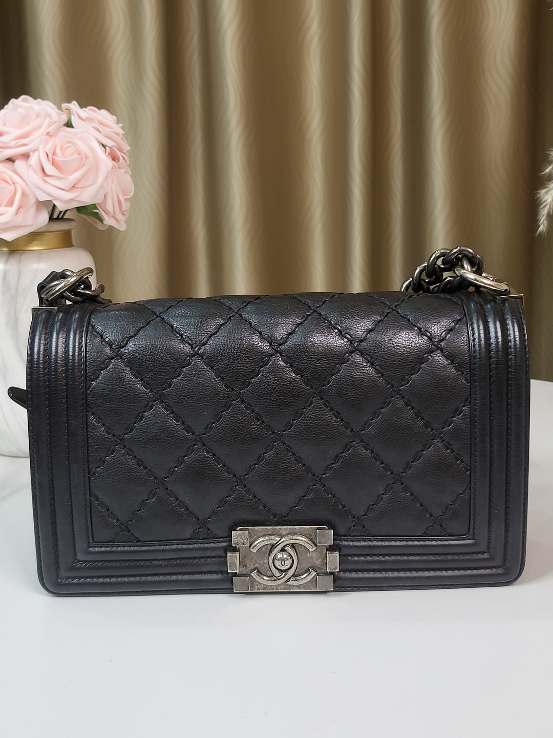 Chanel Calfskin Wild Stitch Leboy Medium