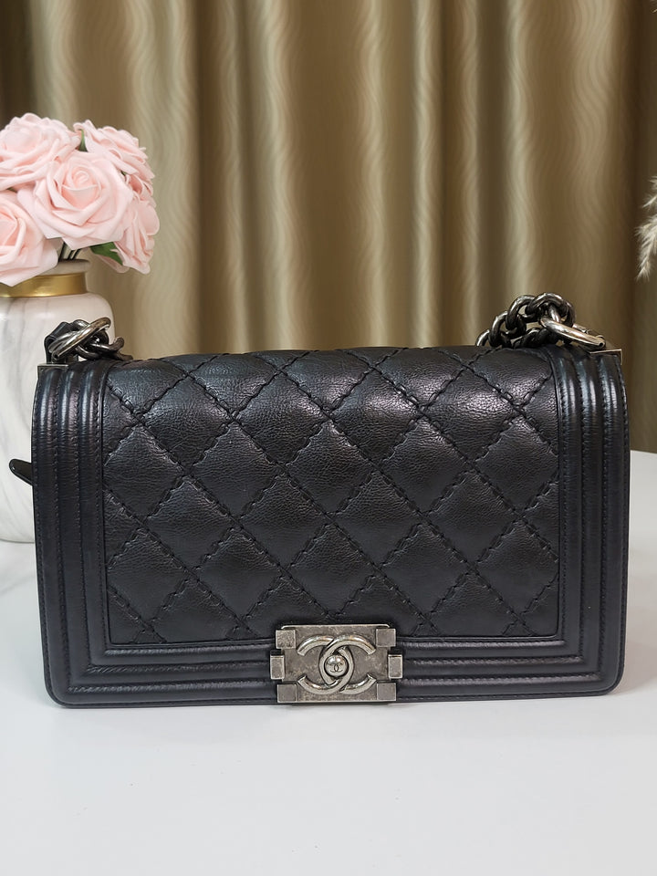 Chanel Calfskin Wild Stitch Leboy Medium