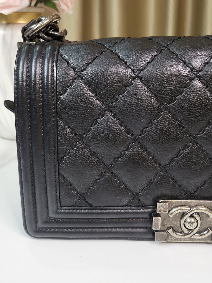 Chanel Calfskin Wild Stitch Leboy Medium