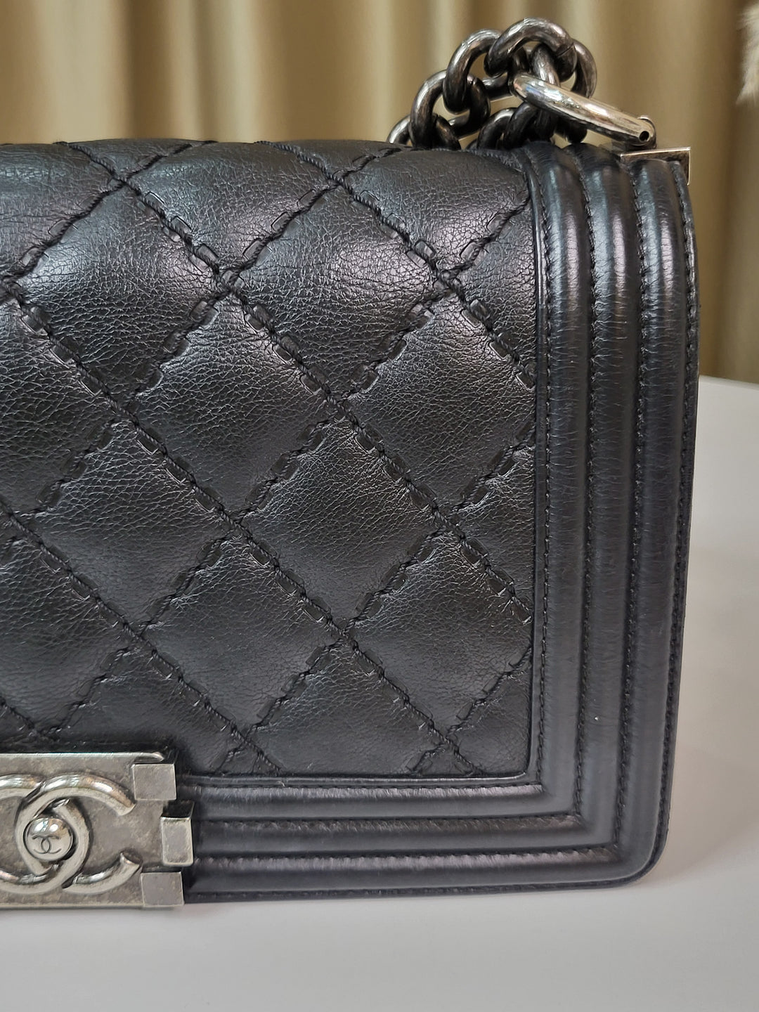 Chanel Calfskin Wild Stitch Leboy Medium