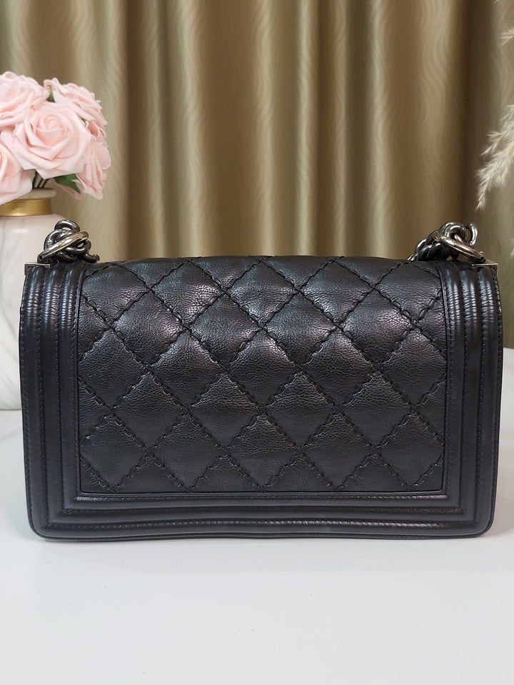 Chanel Calfskin Wild Stitch Leboy Medium