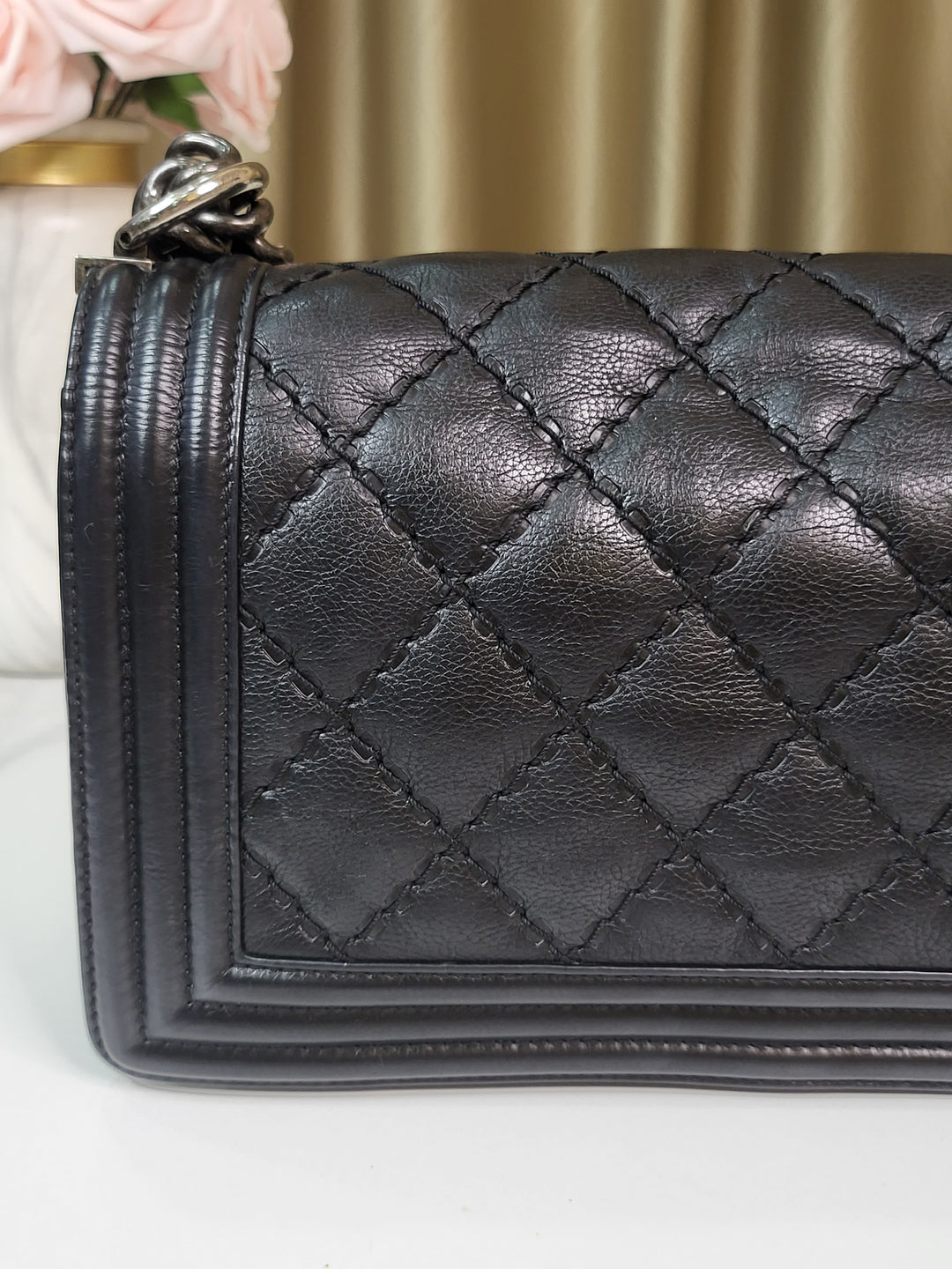 Chanel Calfskin Wild Stitch Leboy Medium