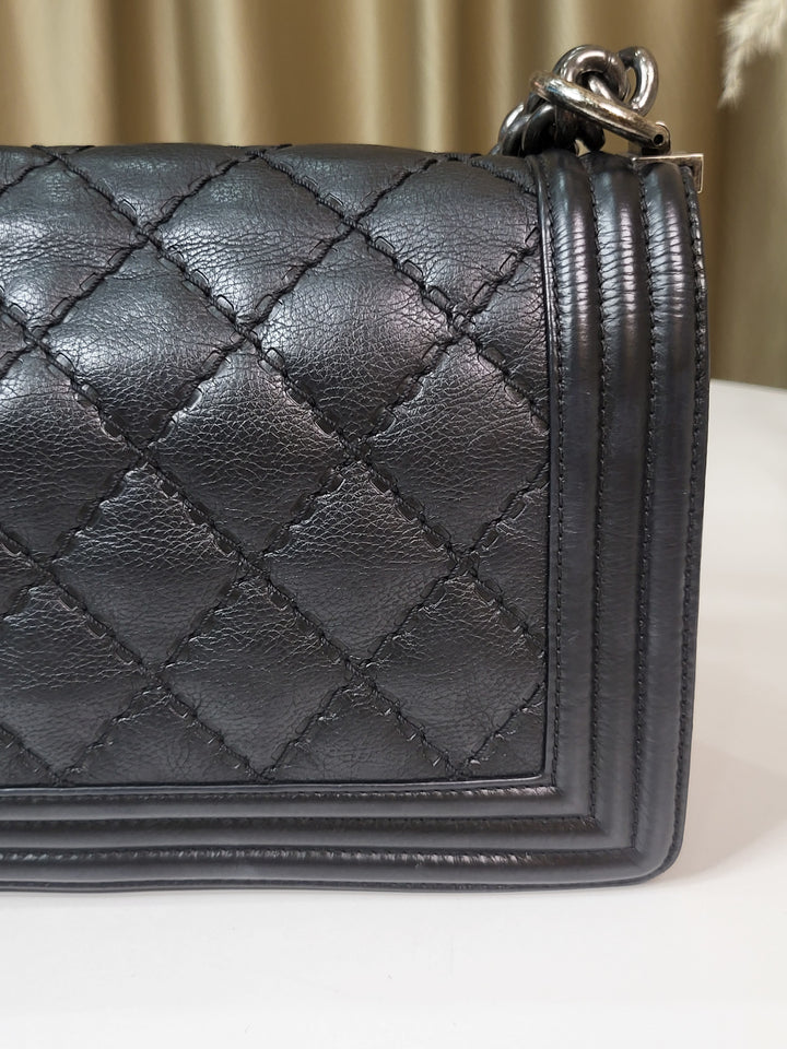 Chanel Calfskin Wild Stitch Leboy Medium