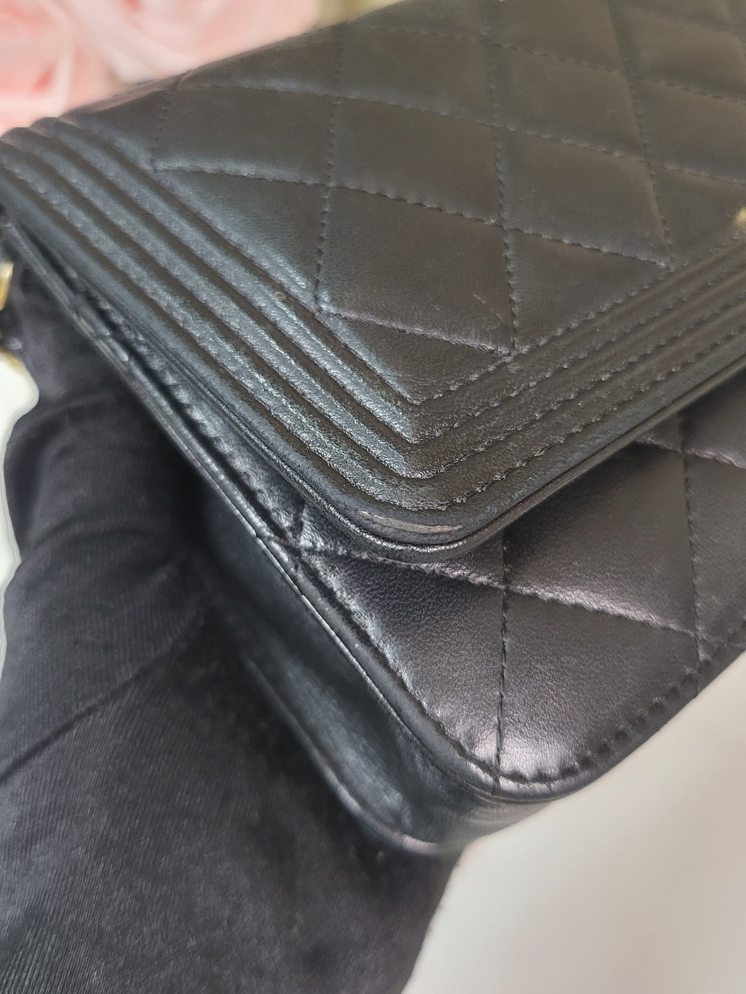 Chanel Lambskin Boy Wallet On Chain