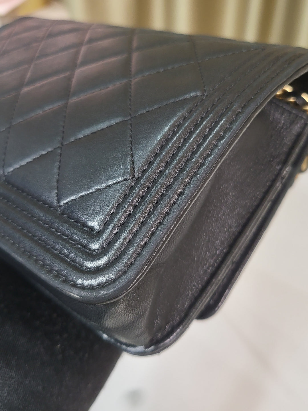 Chanel Lambskin Boy Wallet On Chain