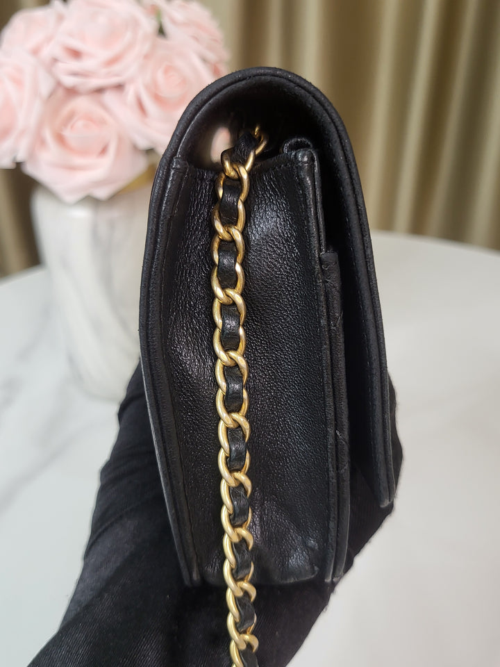 Chanel Lambskin Boy Wallet On Chain