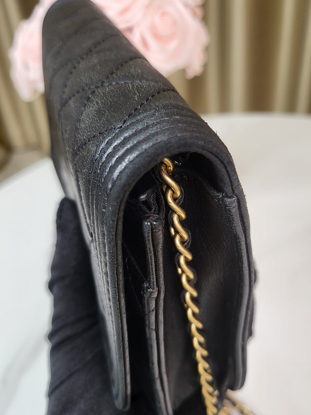 Chanel Lambskin Boy Wallet On Chain