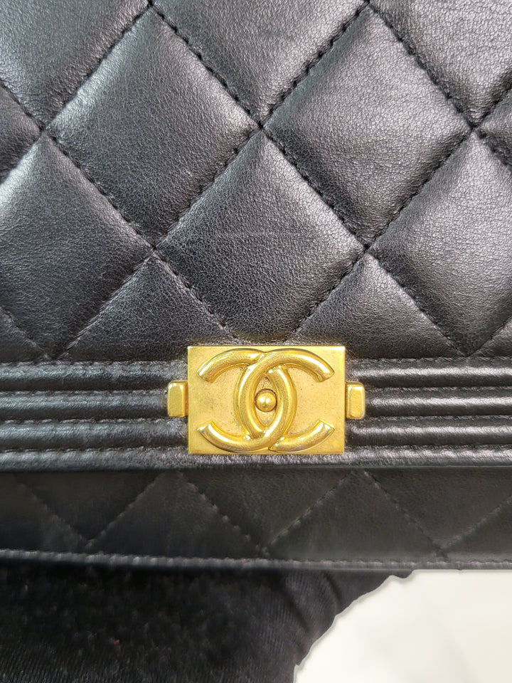 Chanel Lambskin Boy Wallet On Chain