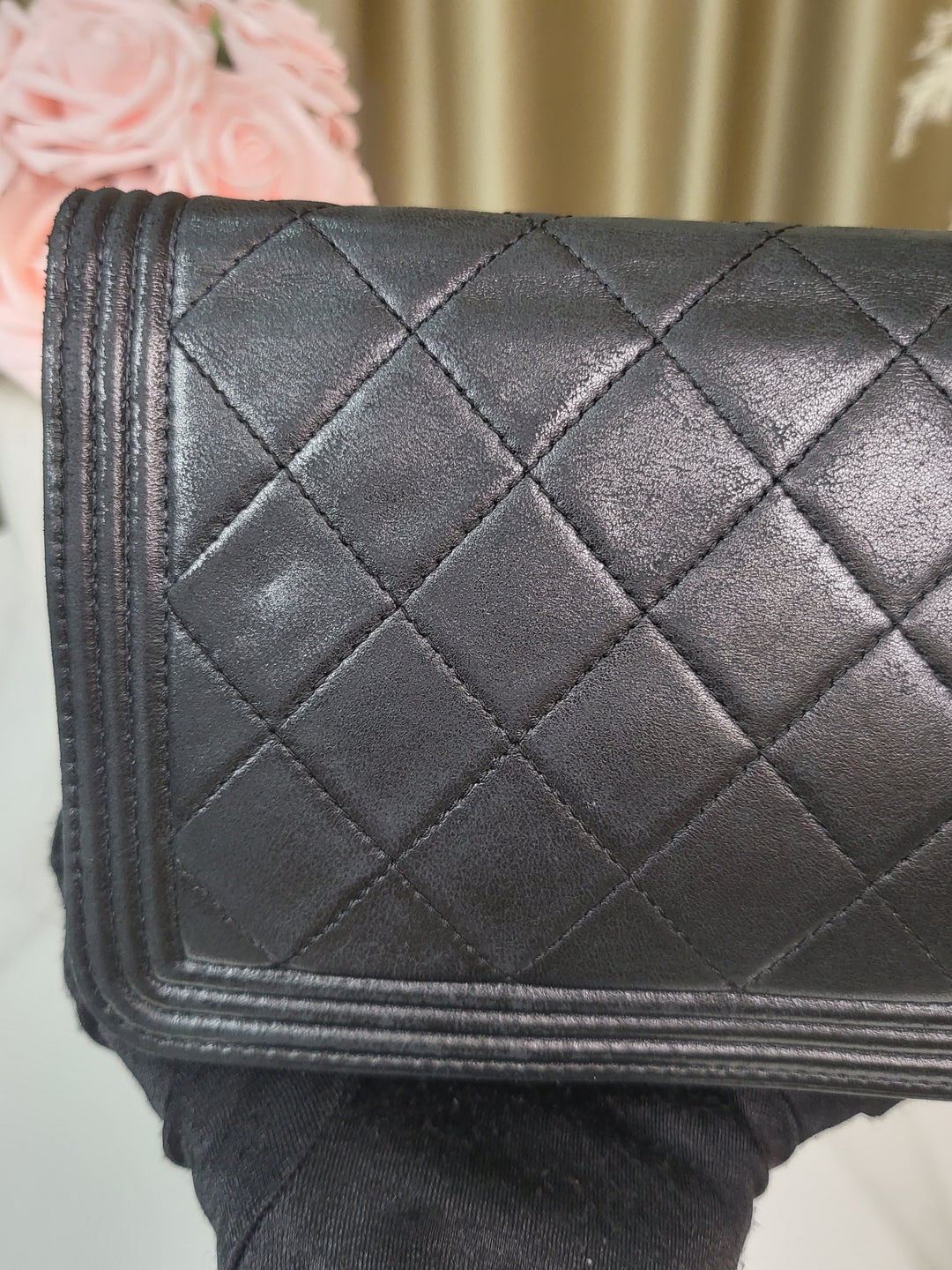 Chanel Lambskin Boy Wallet On Chain