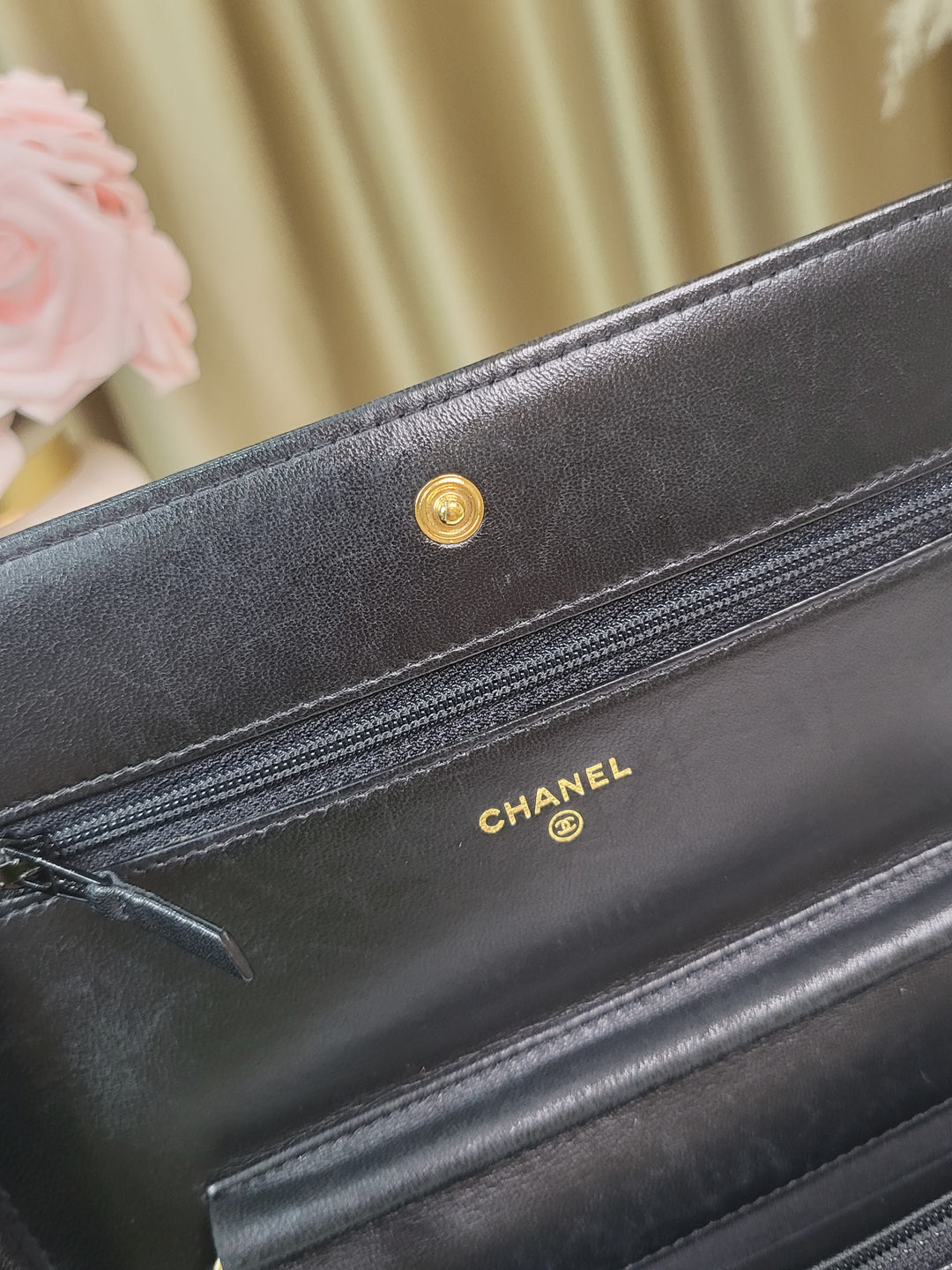 Chanel Lambskin Boy Wallet On Chain