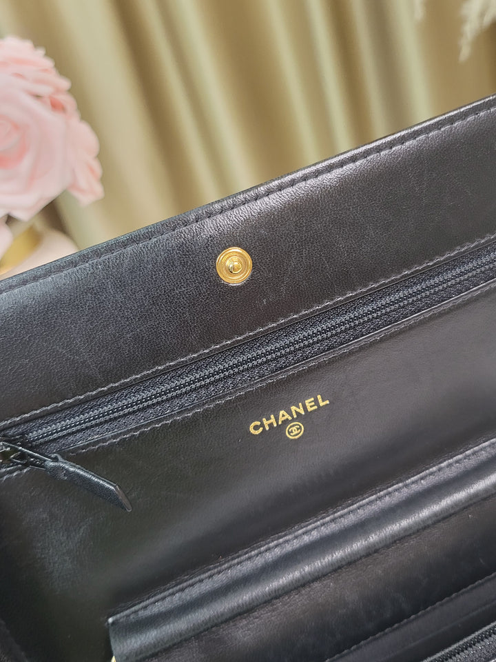 Chanel Lambskin Boy Wallet On Chain