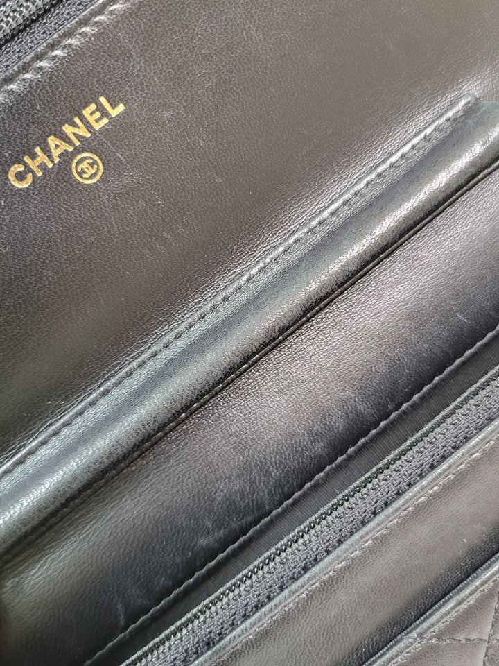 Chanel Lambskin Boy Wallet On Chain
