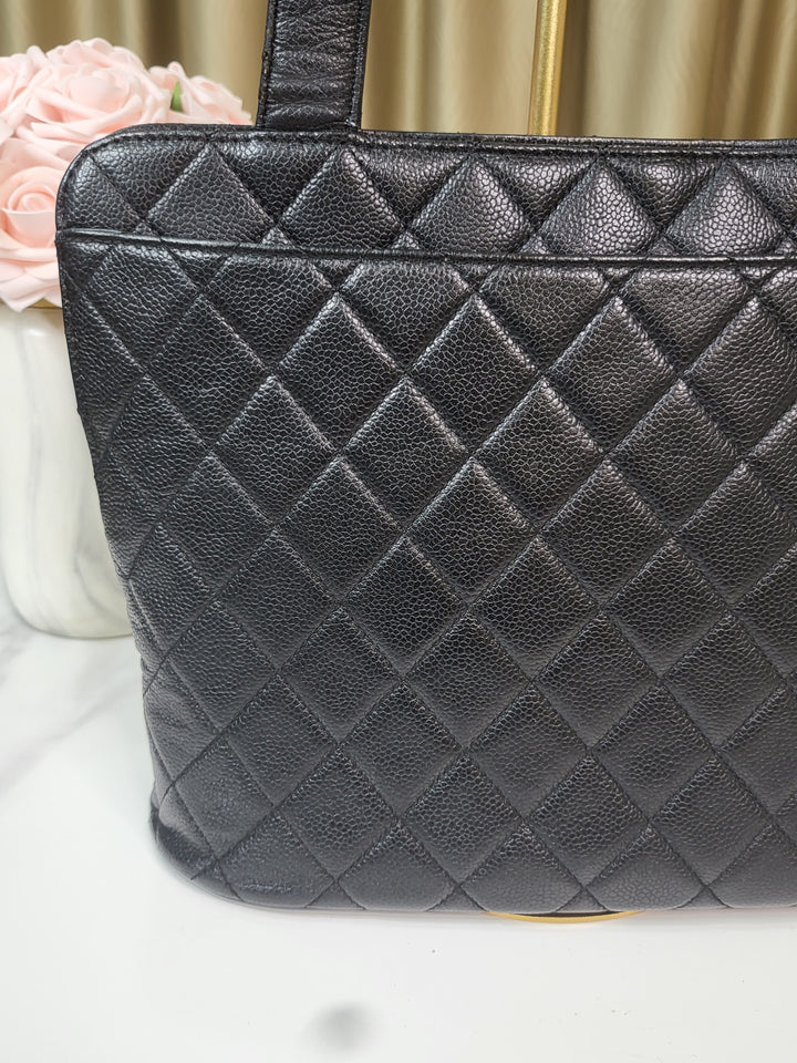 Chanel Caviar Vintage Coco Tote Bag
