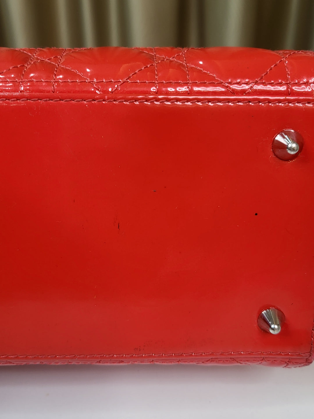 Dior Patent Lady Dior Medium Red