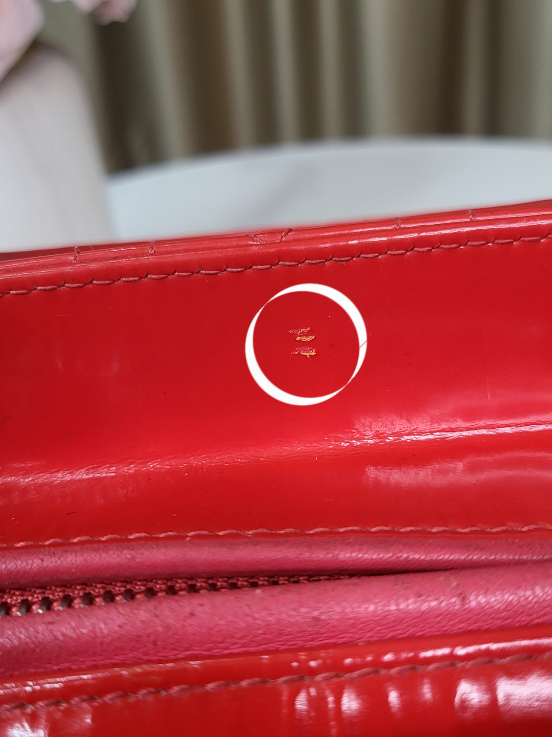 Dior Patent Lady Dior Medium Red