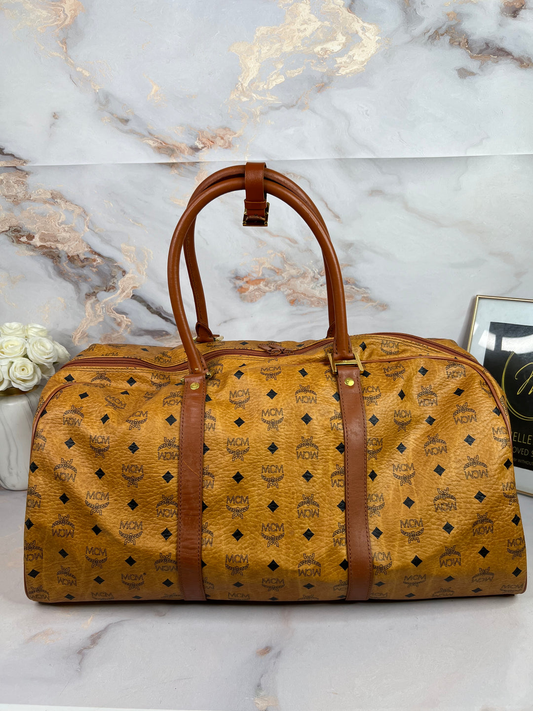 MCM COGNAC TRAVELLING BAG 55cm