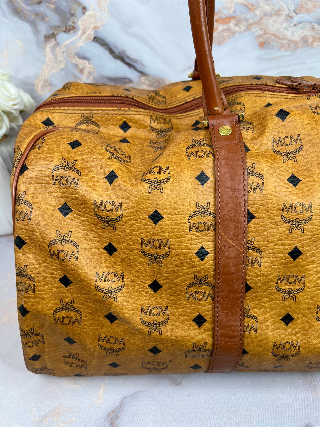 MCM COGNAC TRAVELLING BAG 55cm