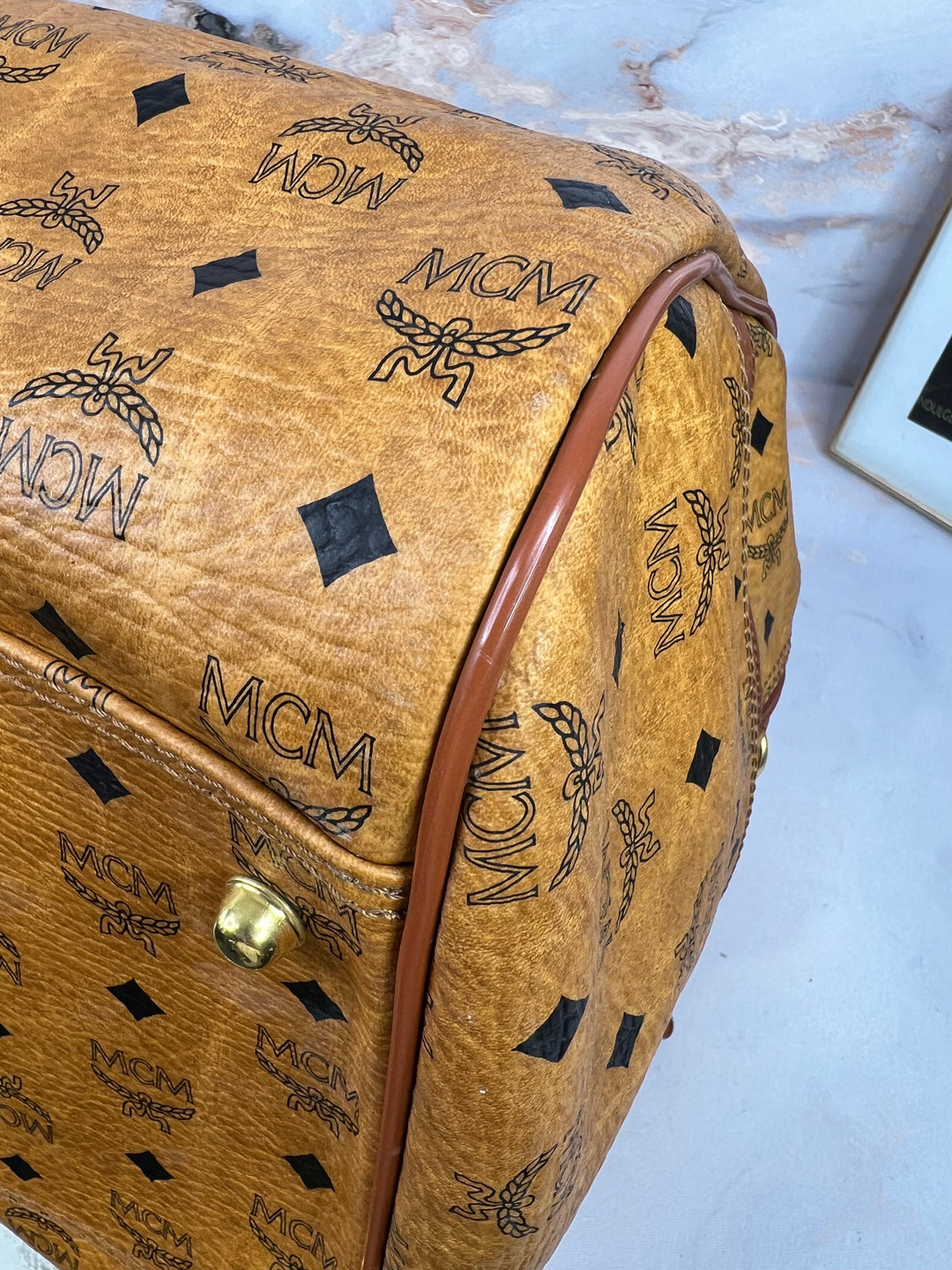 MCM COGNAC TRAVELLING BAG 55cm