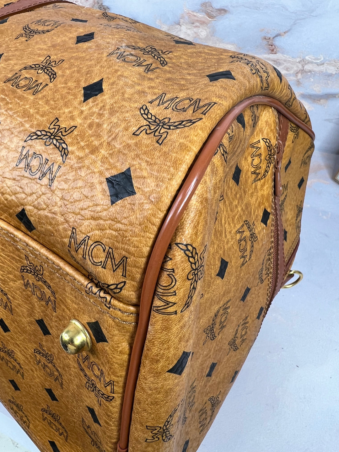 MCM COGNAC TRAVELLING BAG 55cm