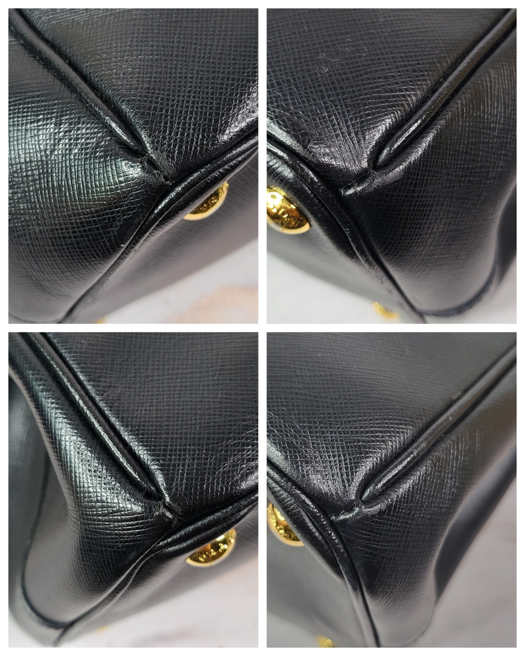 Prada Saffiano Two Zip Large Galleria Tote Bag