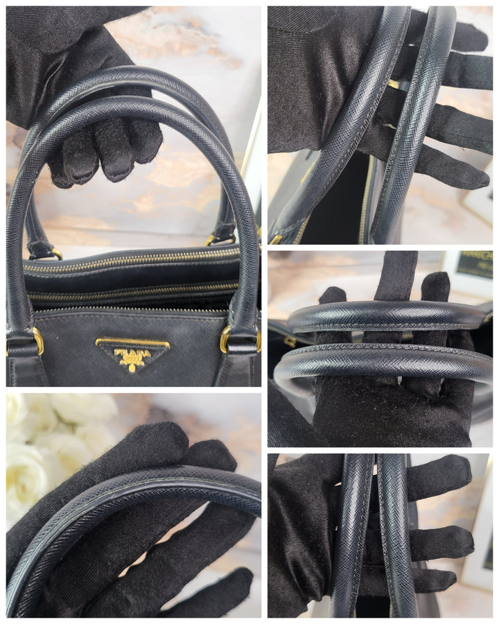 Prada Saffiano Two Zip Lux Tote Bag Large