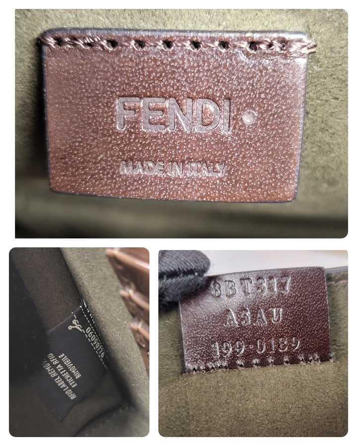 Fendi Kaligraphy Patent Crossbody Bag