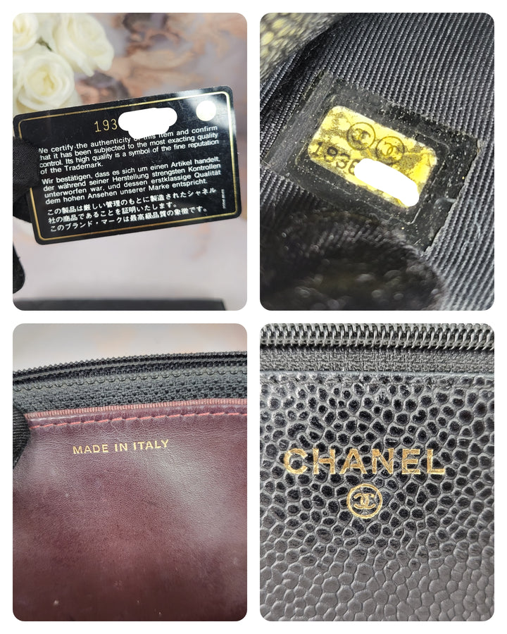 Chanel Caviar Wallet On Chain