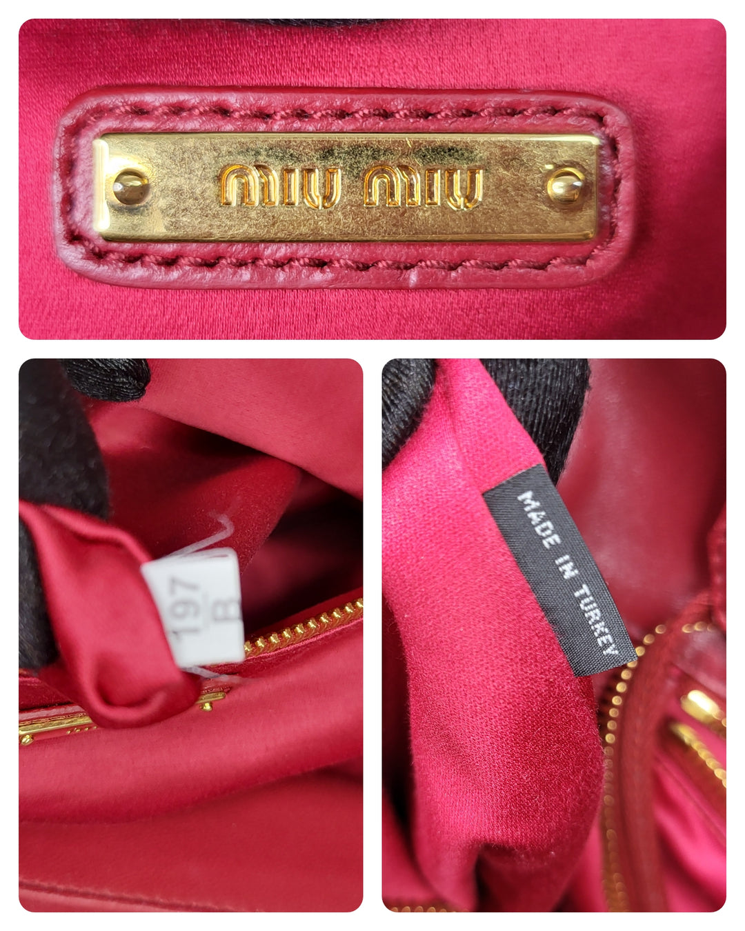 Miu Miu Matelasse Nappa Tote Bag