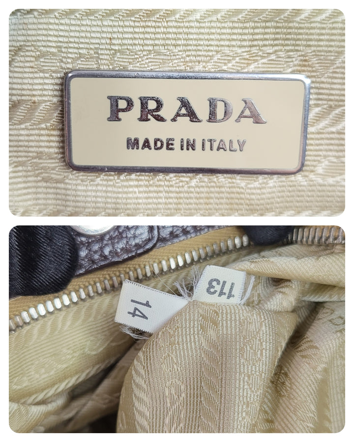 Prada Vitello Daino Hobo Bag