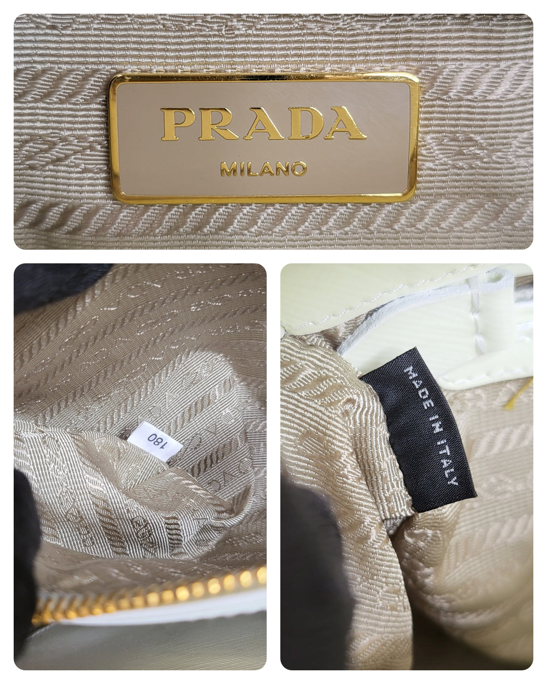 Prada Patent Two-Zip Galleria Small