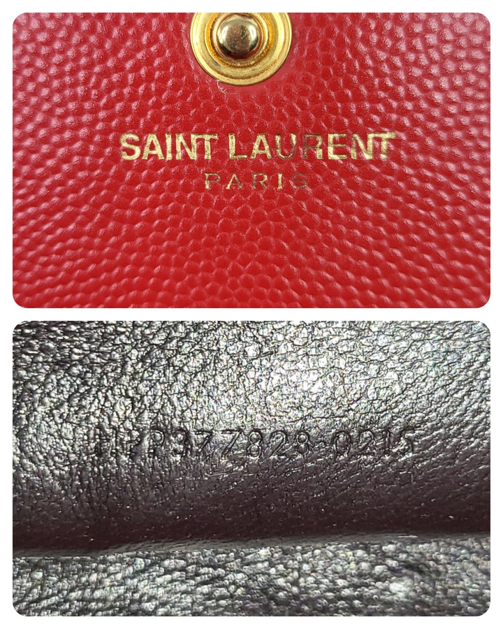 Saint Laurent Grained Cassandre Envelope Chain Bag