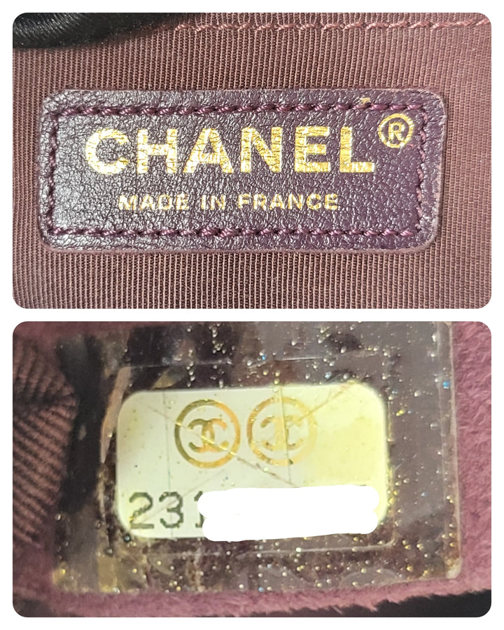 Chanel Lambskin Purple Leboy Old Medium