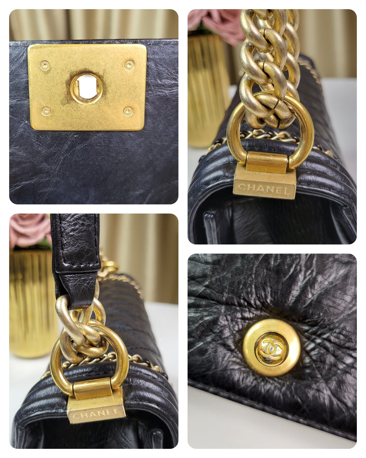 Chanel Aged Calfskin Jacket LeBoy Flap