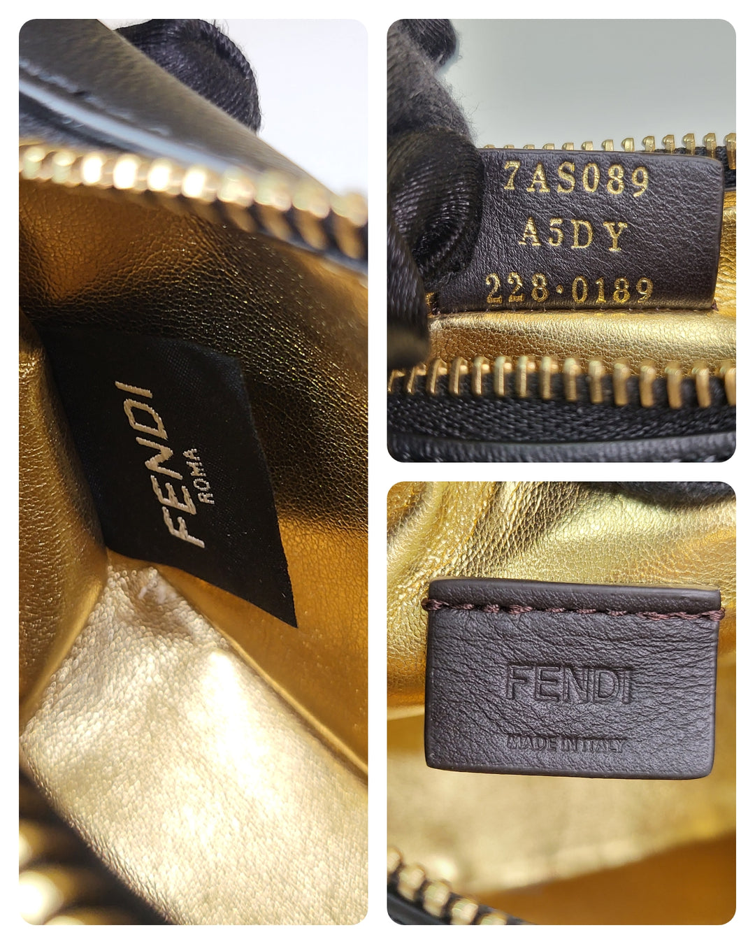 Fendi Nano Fendigraphy Hobo Charm Bag