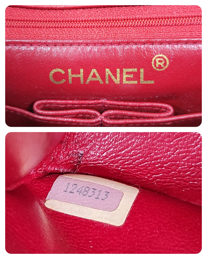 Chanel Lambskin Red Small Flap