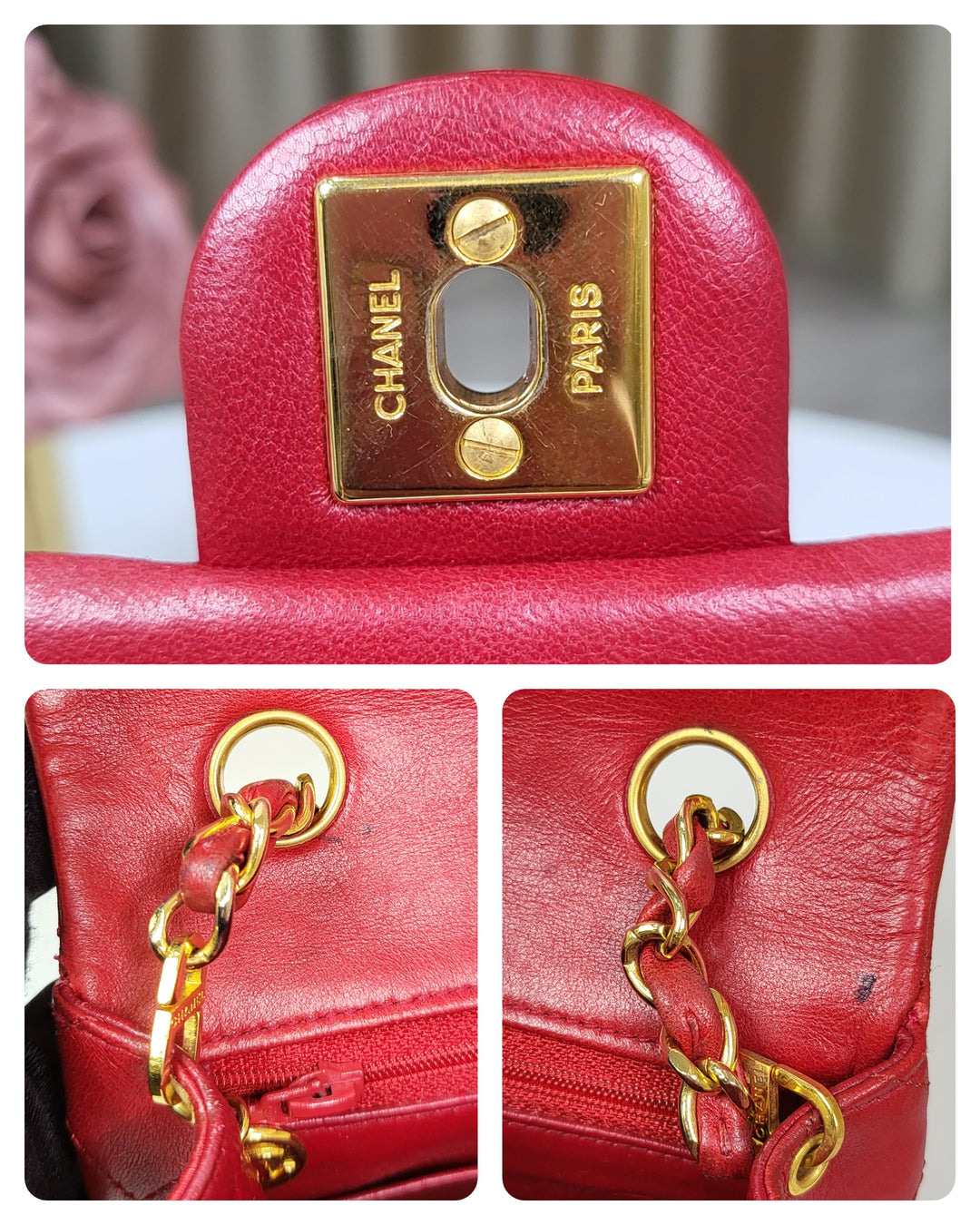 Chanel Lambskin Red Small Flap