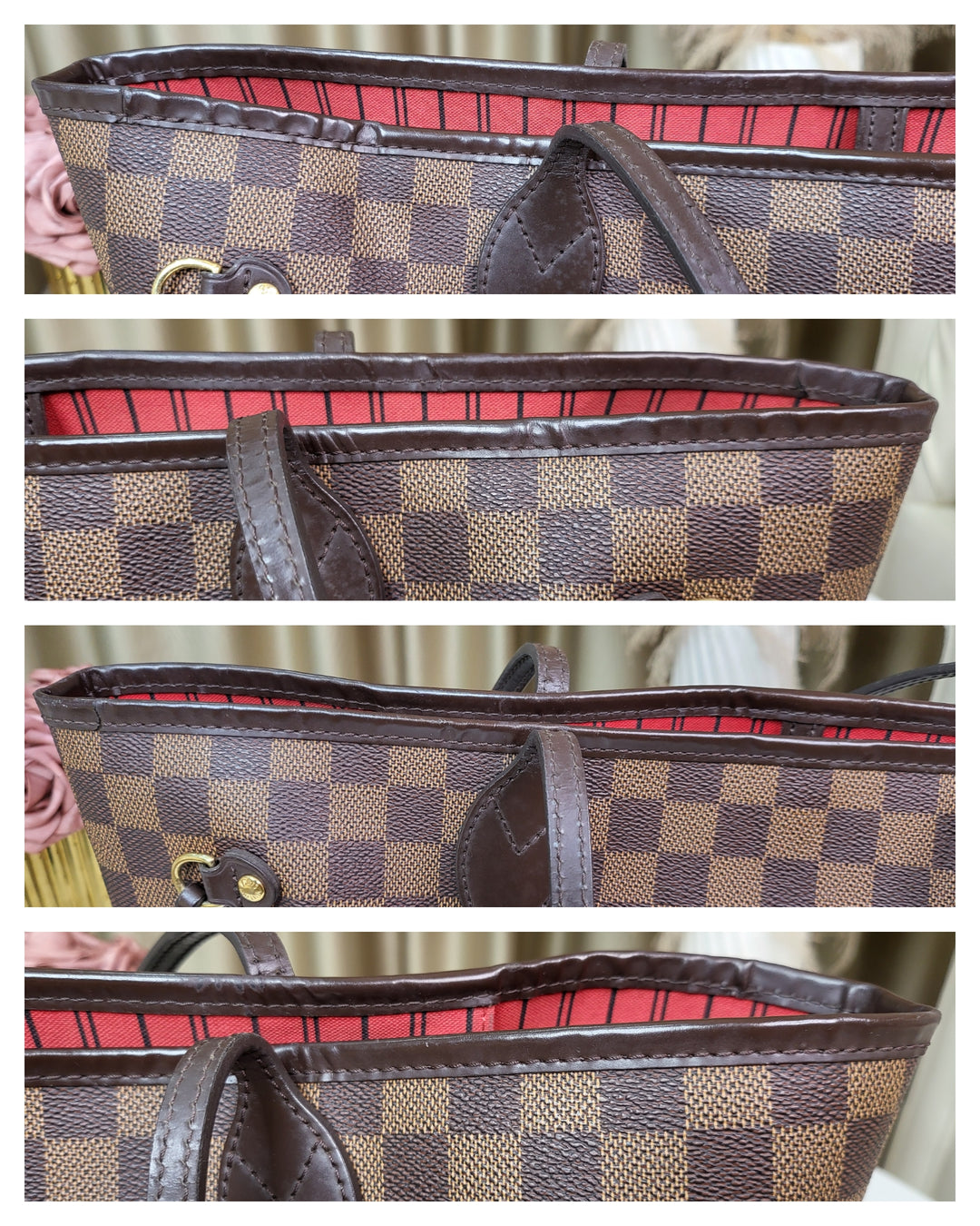 Louis Vuitton Damier Ebene Neverfull MM w/ Pouch