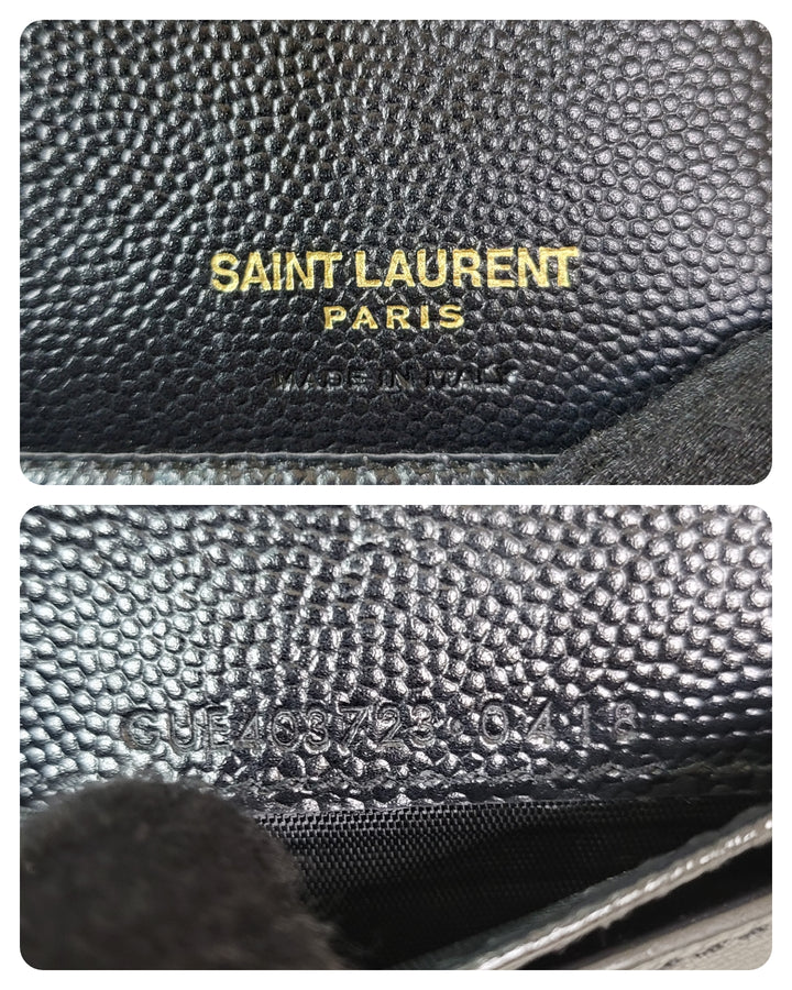 Saint Laurent Grained Compact Wallet