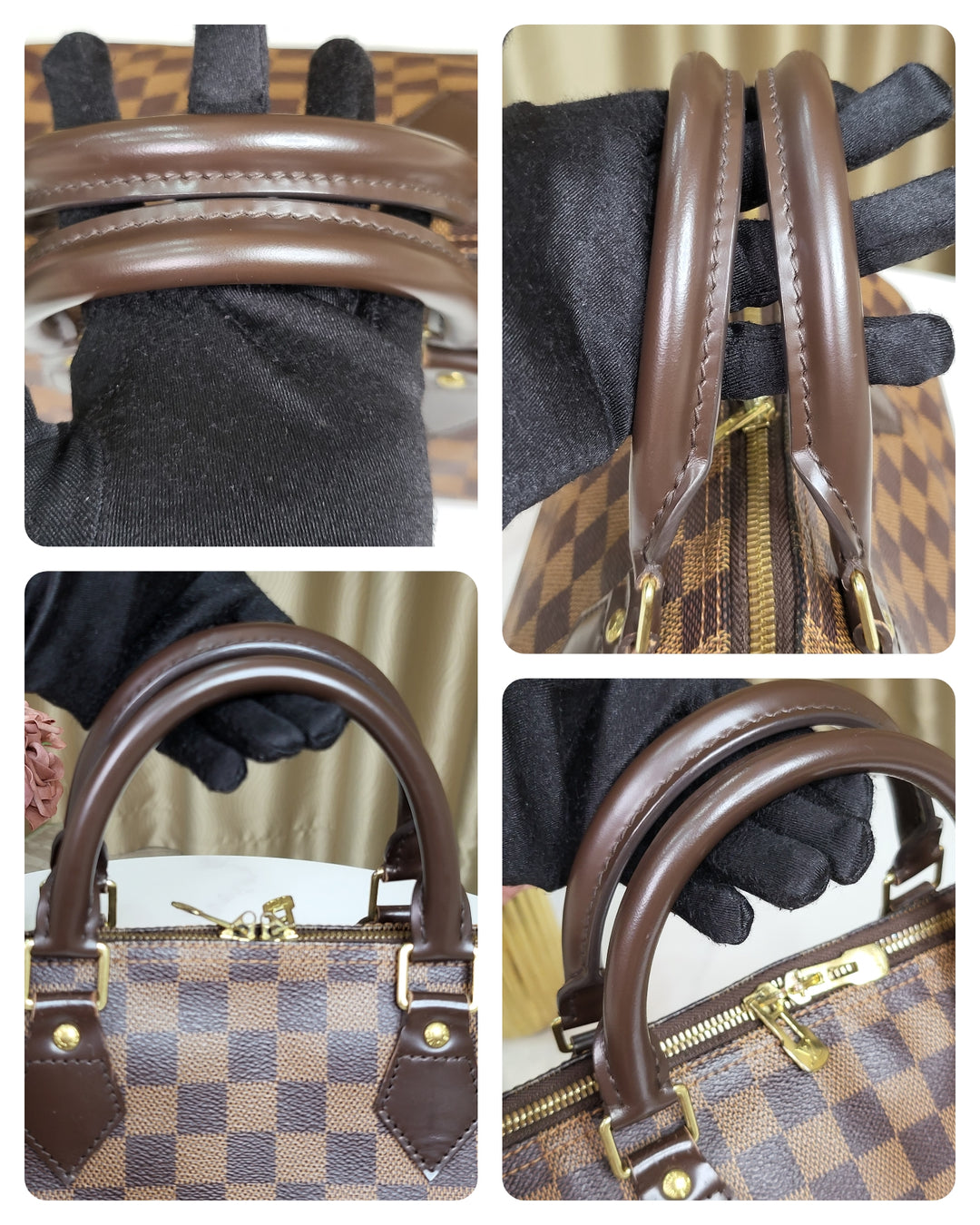 Louis Vuitton Damier Ebene Speedy 30 Bandouliere