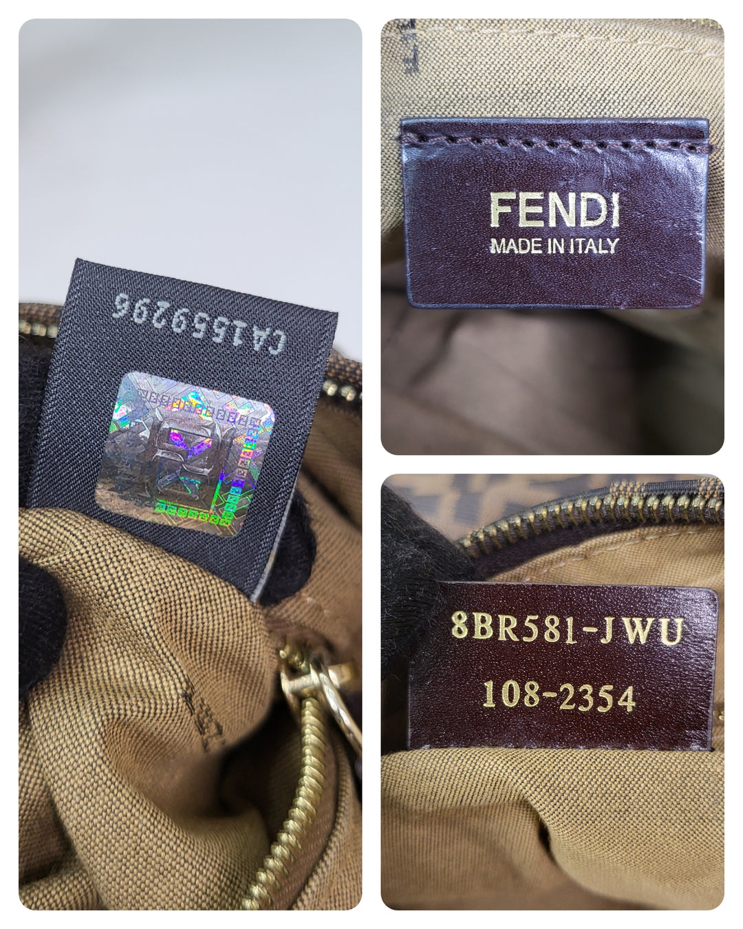 Fendi Zucca Chef Chain Hobo Bag