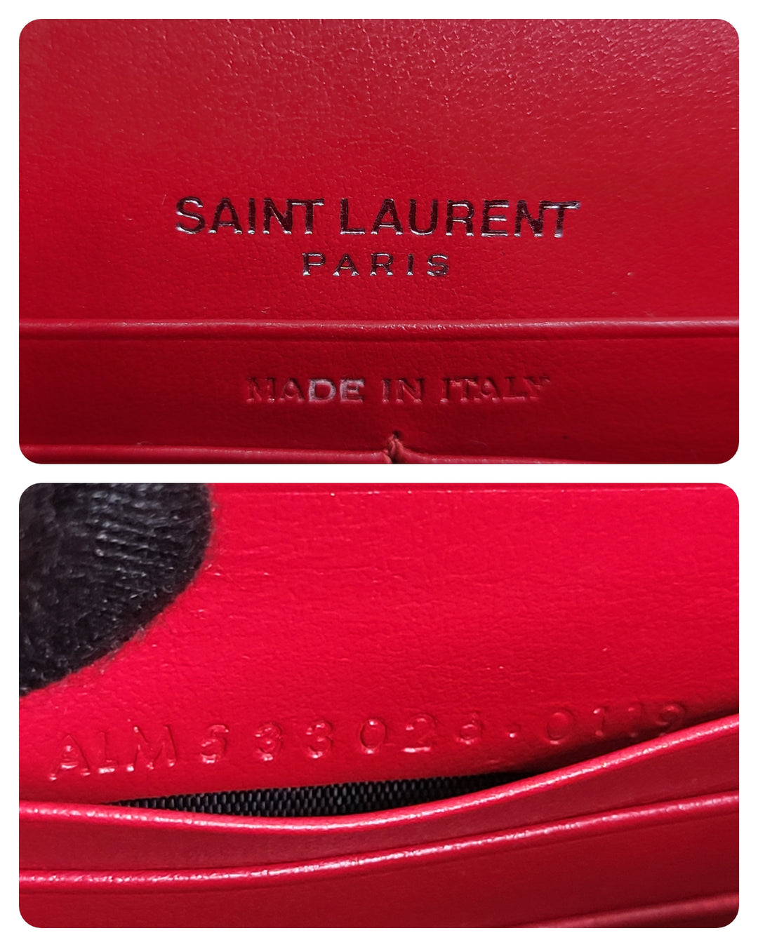 Saint Laurent Croc Embossed Sunset