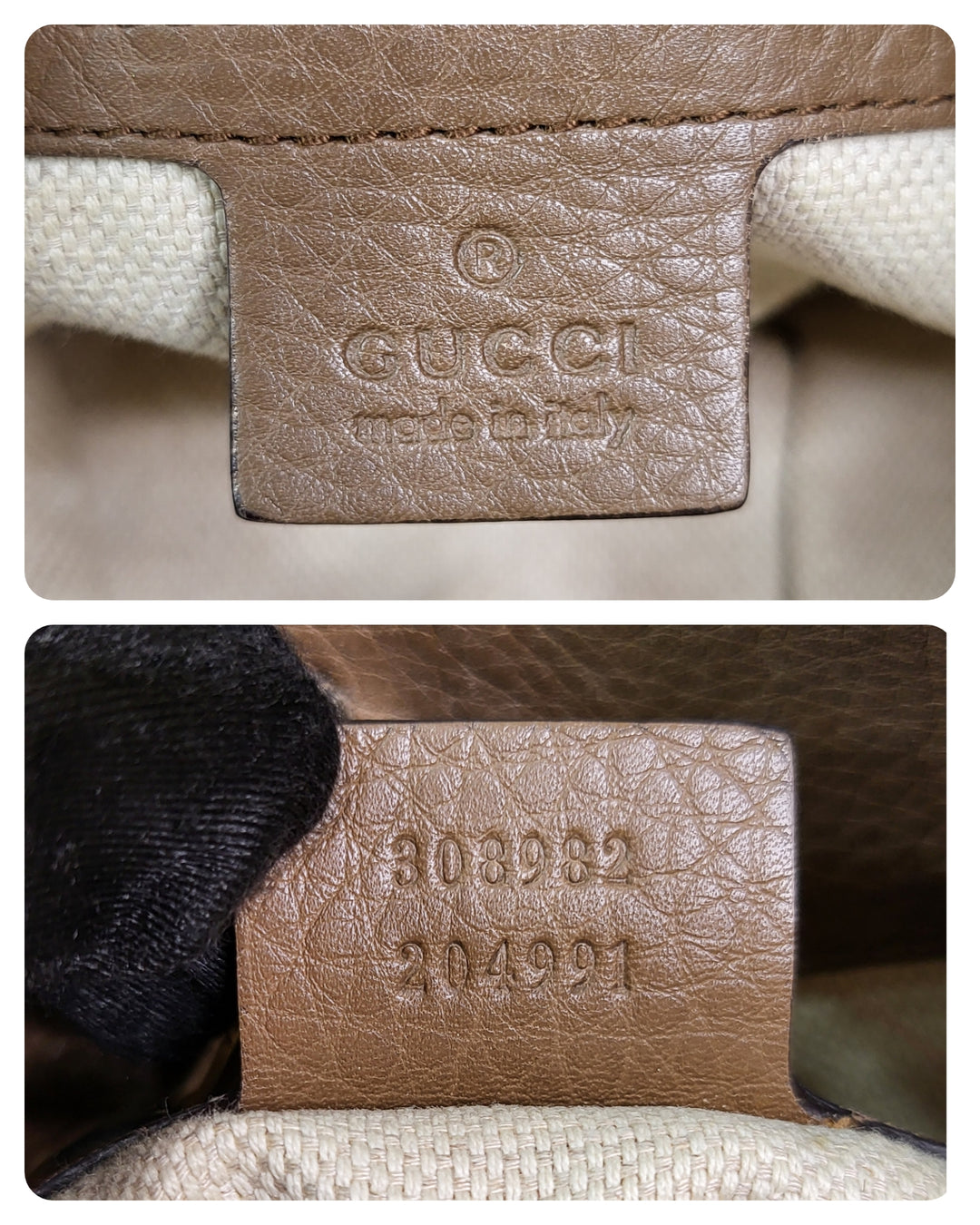 Gucci Pebbled Soho Tote Bag