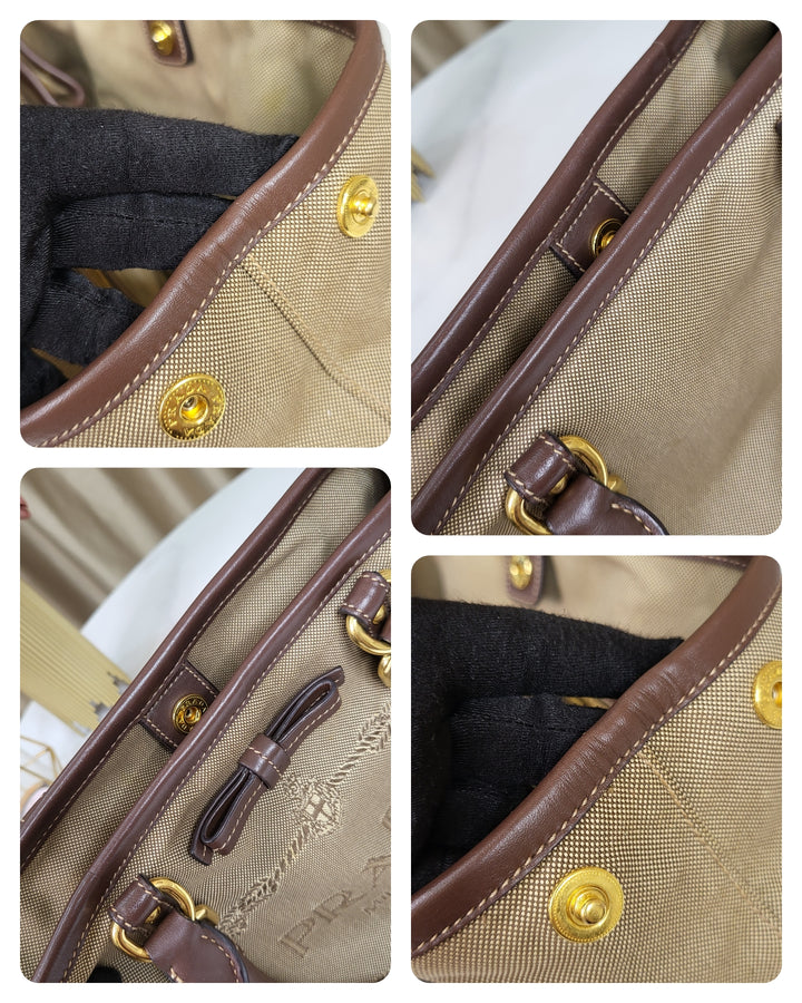 Prada Canapa Jacquard Tote Bag