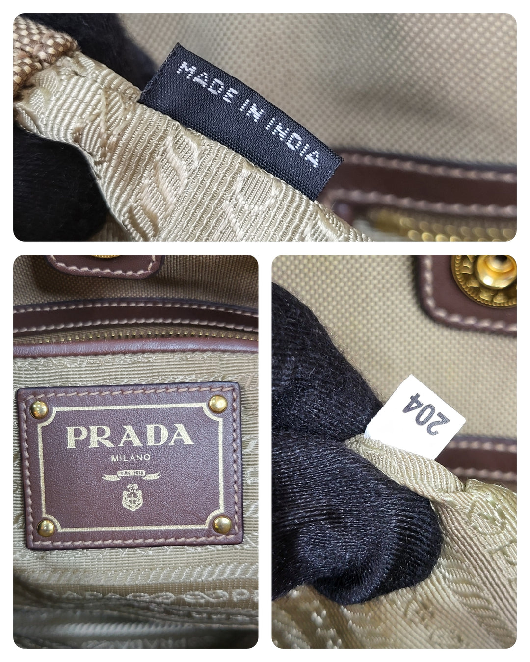 Prada Canapa Jacquard Tote Bag